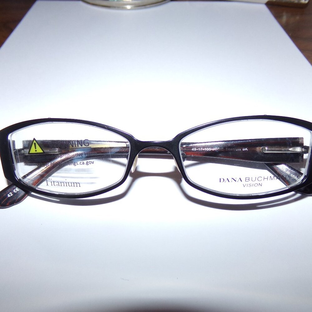 JOSIE Eyeglass Frames DANA BUCHMAN Size 49 Black NWOT